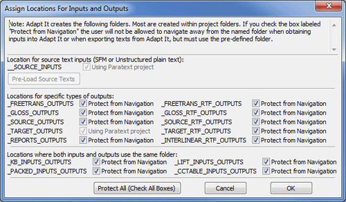 Assign locations for inputs and outputs all boxes ticked