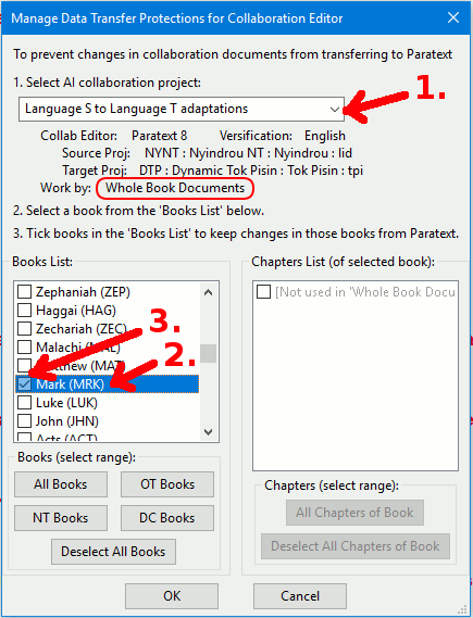 Manage data transfer protections for collaboration editor whole book