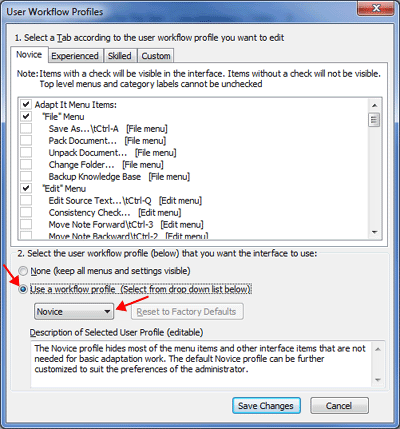 Use workflow profiles